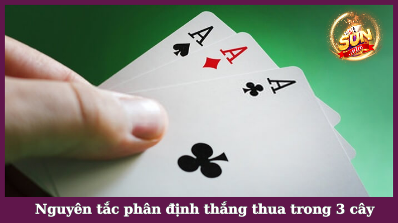 Phân định người chiến thắng theo cách chơi bài 3 cây chuẩn