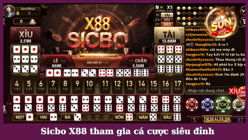 Sicbo X88 đổi thưởng là biến thể game cược độc đáo và cuốn hút