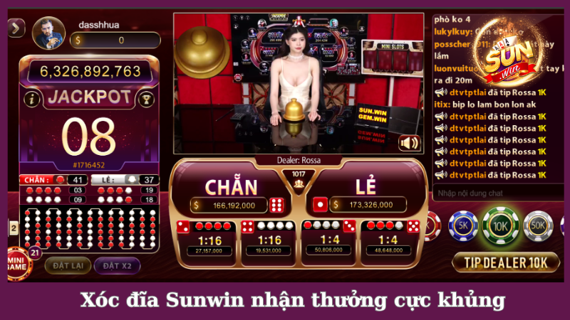 Xóc đĩa live đem đến cơ hội hốt bạc nhanh cho hội viên Sunwin 
